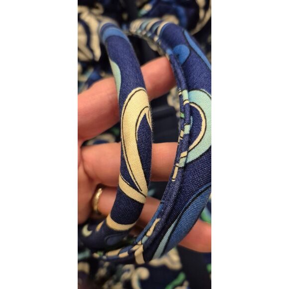 Vera Bradley Mediterranean Blue L Traveler Duffle Bag Weekender Carry Overnight - Picture 7 of 8